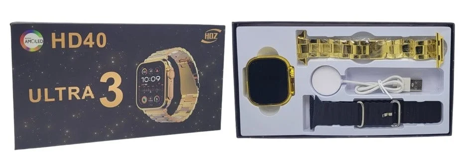 SMART HD40 Ultra Luxury Gold Strap 2-in-1 Smart Watch - 2