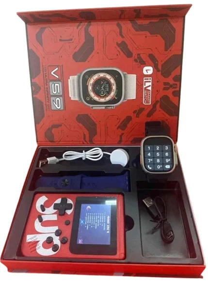 Умные часы и игровая консоль V59 Ultra Infinity Black/Blue