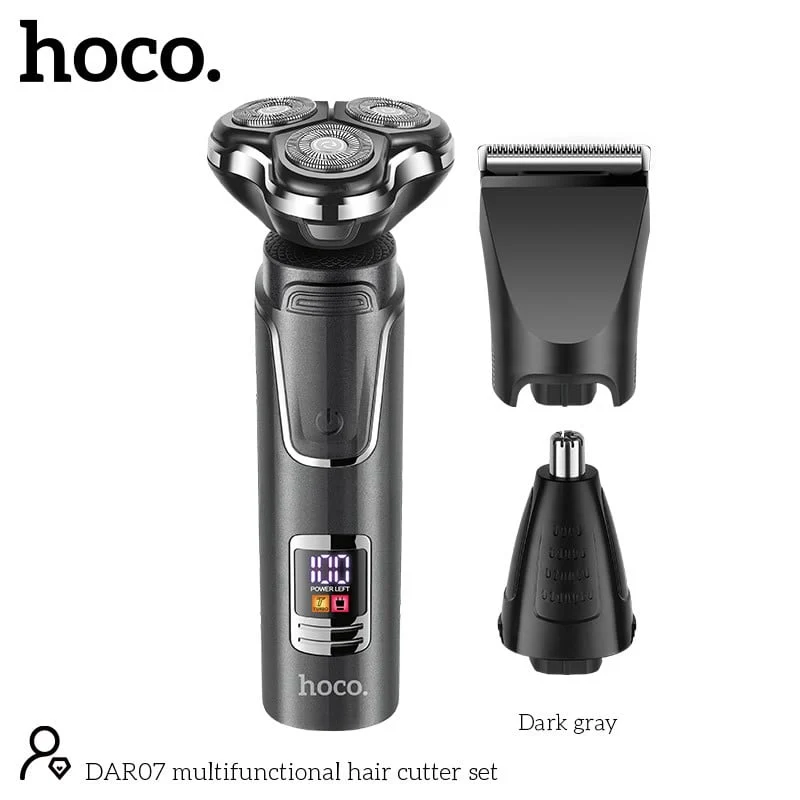 Elektrikli traş makinesi-trimmer Hoco DAR07 3in1 ve hediye tarak - 2