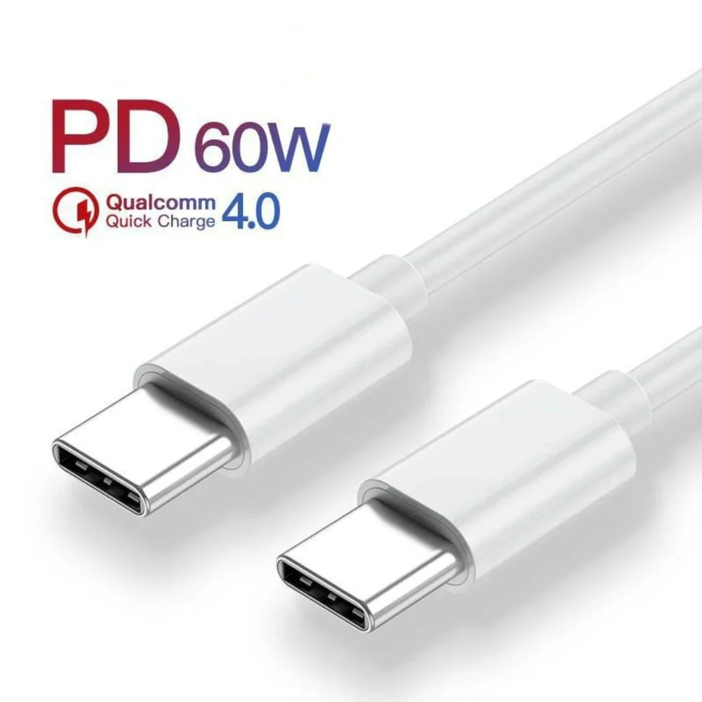 Kabel USB Type-C to Type-C 60W White