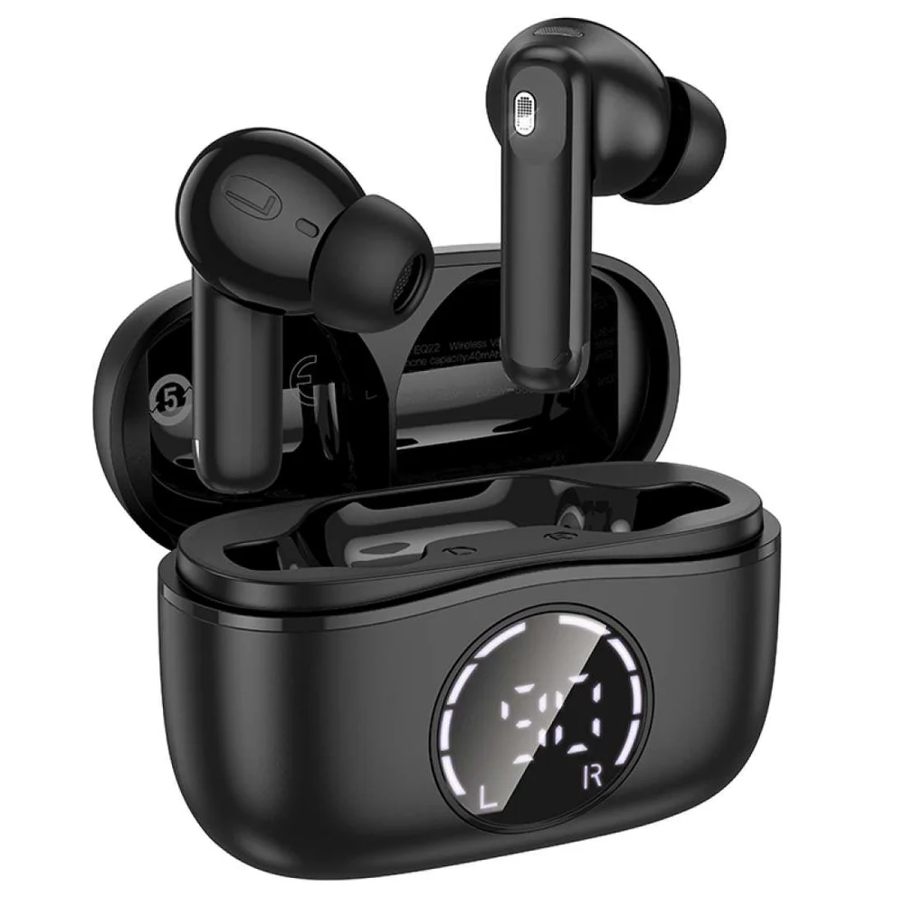 Беспроводные наушники Hoco EQ22 Black + Настольный телефонный держатель Borofone BH81 Black в подарок - 3