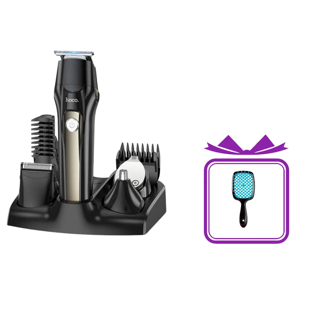 Hair Clipper Hoco DAR67 Black + Comb Gift