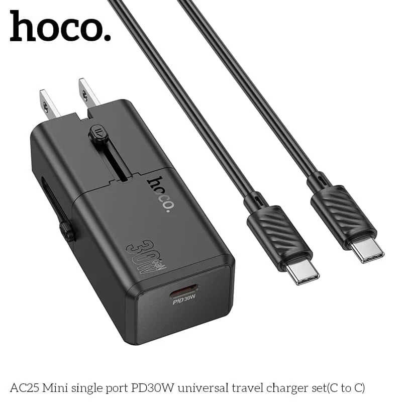 Ağ adaptör Hoco AC25 30W Siyah - 2