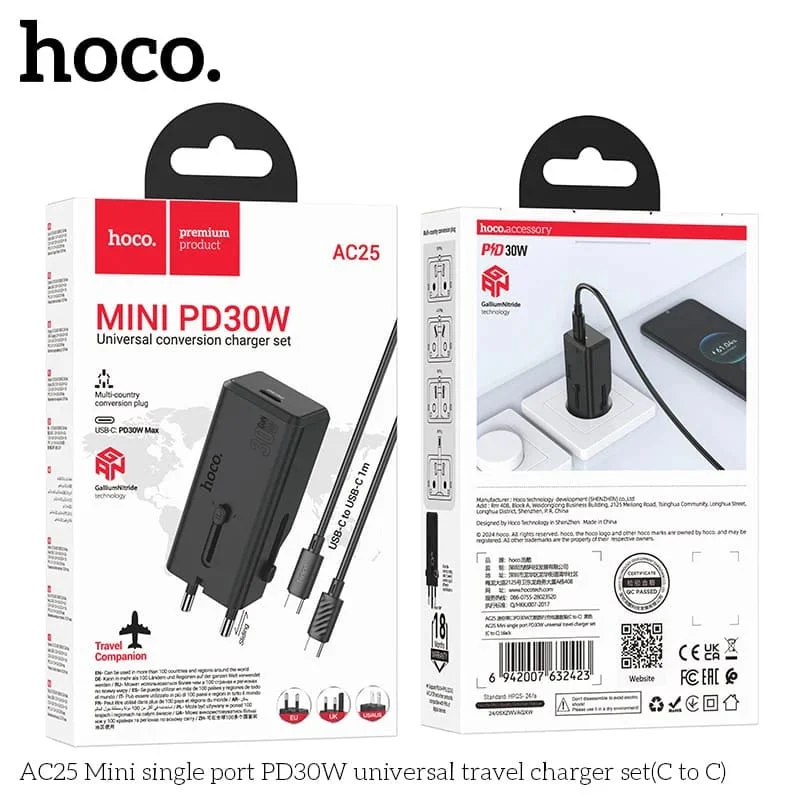 Ağ adaptör Hoco AC25 30W Siyah - 3