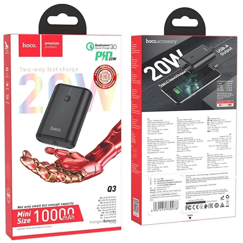 External battery Hoco AYS Q3 10000 mAh Black - 3