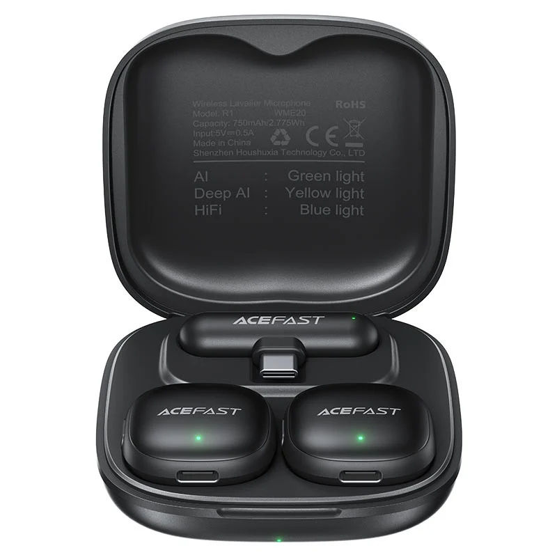 Wireless Microphone Acefast R1 Black - 2