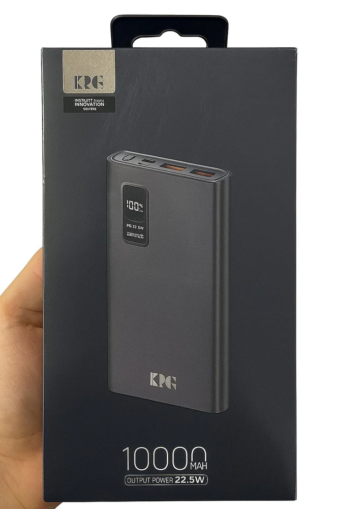 KPG Powerbank 10000mAh, PD 22.5W, LED индикатор, 4 порта