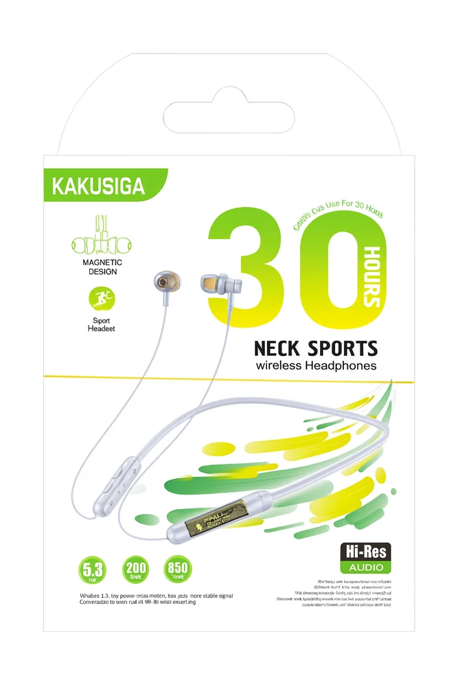 Kakusiga Neck Sports Simsiz Qulaqcıq, 30 saat istifadə, Bluetooth 5.3