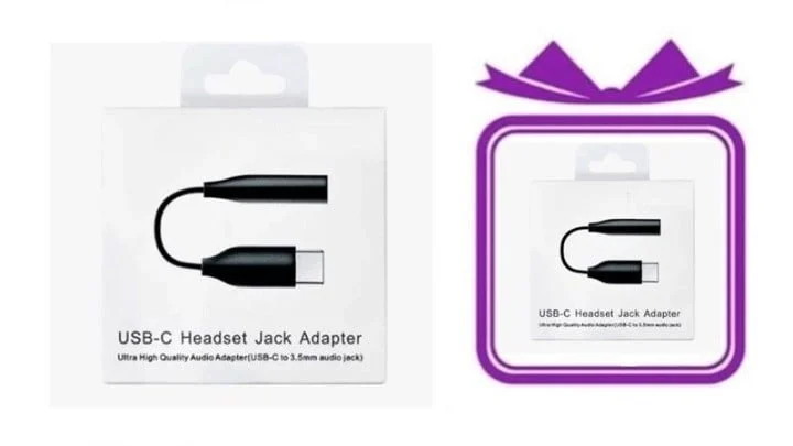Type-C to 3.5 mm Adapter Black + Gift Type-C to 3.5 mm Adapter Black