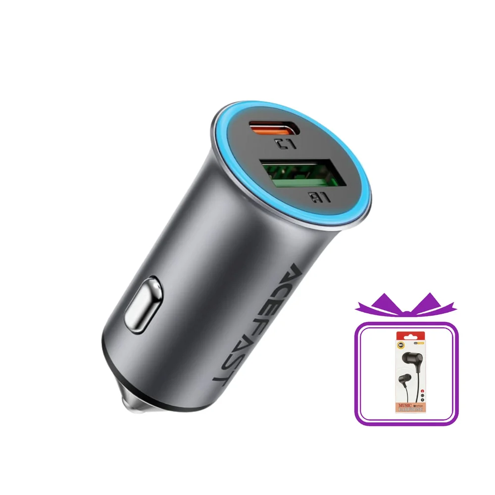 Car Power Bank Acefast B16 + Gift Earphones
