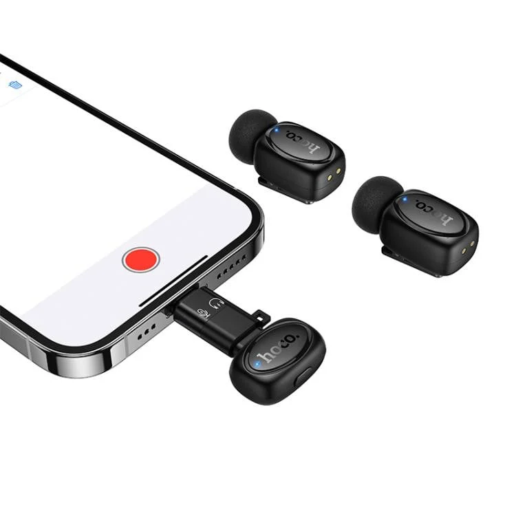 Hoco L19 Dual Black Wireless Microphone - 3