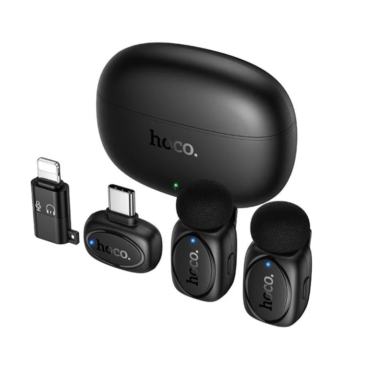 Hoco L19 Dual Black Wireless Microphone - 4