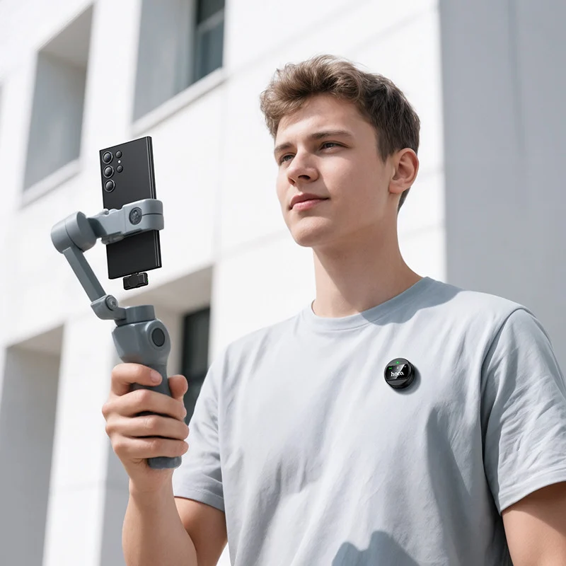 Hoco L21 Lightning Magnetic Microphone Black - 4