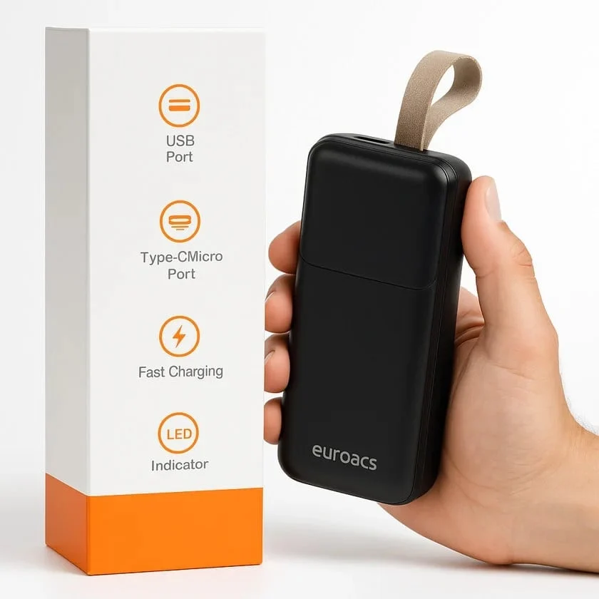 Dış batarya Euroacs EU-PB330 22.5W 30000 mAh + Hediye kulaklıklar - 3