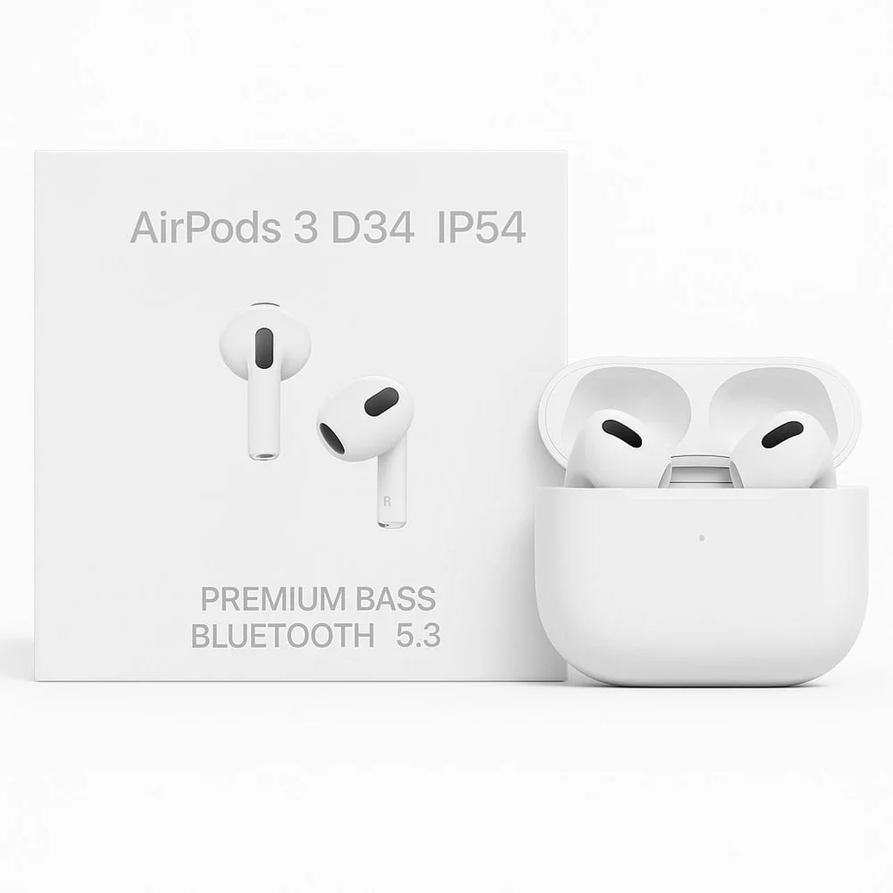 No Brand Wireless Earbuds Airpods 3 D34 Premium Bass