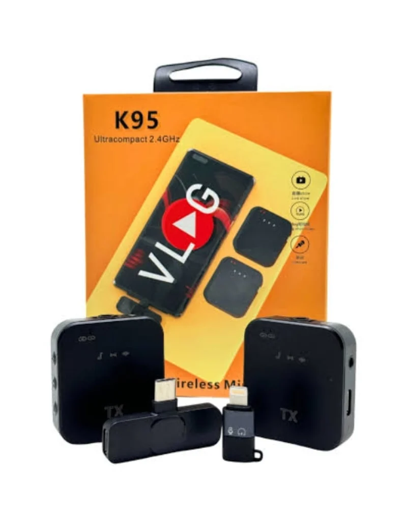 Kablosuz Mikrofon K95 Ultra Compact 2.4GHZ - 2
