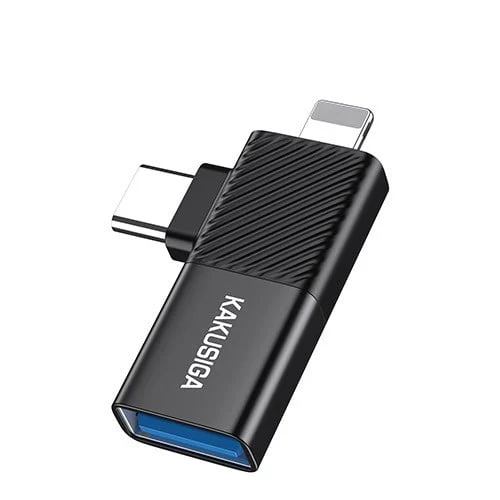 Kakusiga KSC-1410 USB to Lightning/Type-C 2-in-1 Adaptör