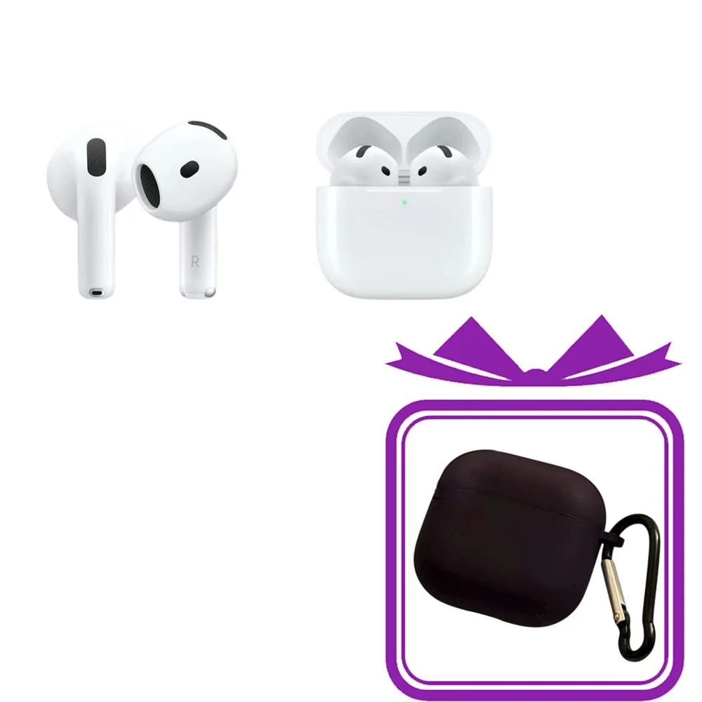 Беспроводные наушники No Brand Airpods 4 + чехол для наушников, черный Подарок