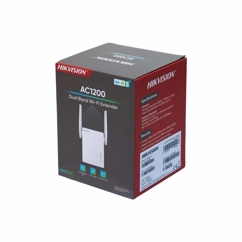 Усилитель Wi-Fi Hikvision WRE12C AC1200