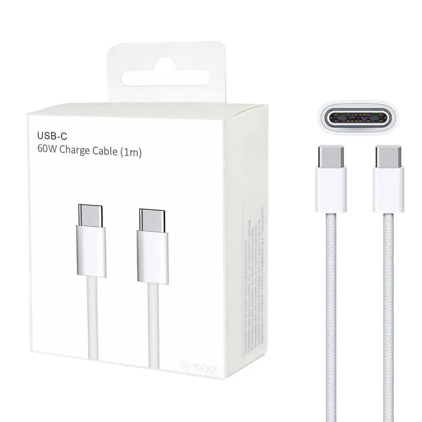 Kabel No Brand Type-C to Type-C 60W White
