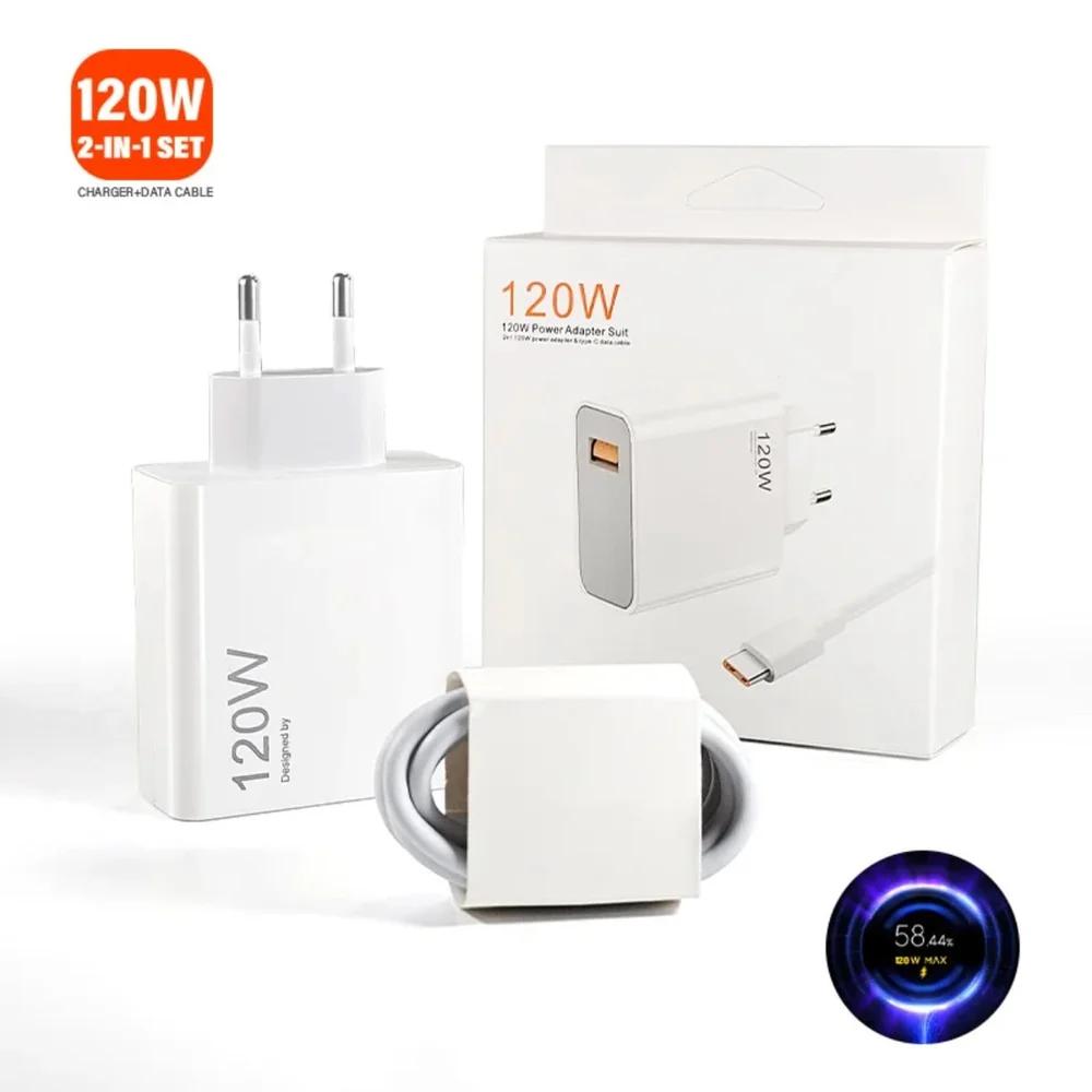 Power Adapter 120 W Typc USB Phone Charger - 5