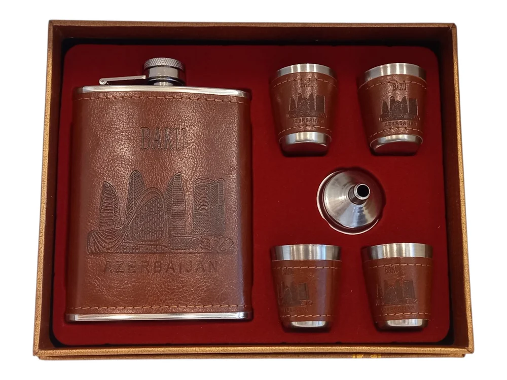 Gift Set Azerbaijan KPB-3026001404 (mehtərə + glass + cork)