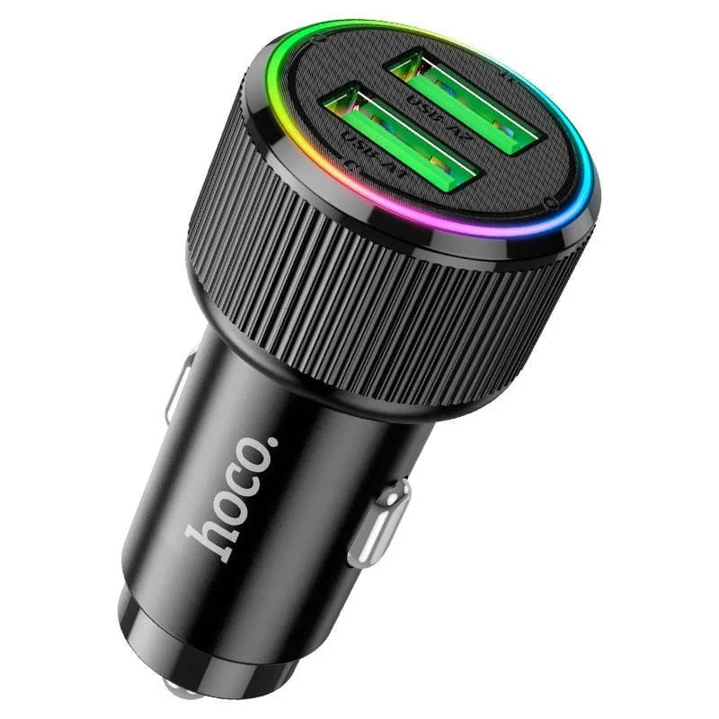 Car Power Adapter Hoco NZ14, Black