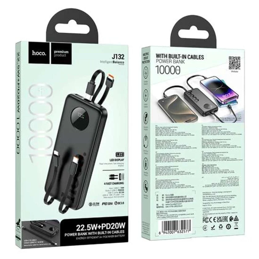 Внешний аккумулятор Hoco J132 10000 mAh черный - 4