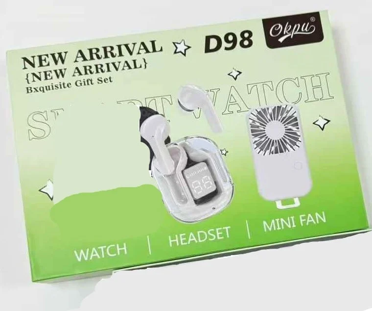 Ağıllı saat D98 ULTRA H.Fan dəst (simsiz qulaqlıqlar, mini ventilyator) - D98 Ultra