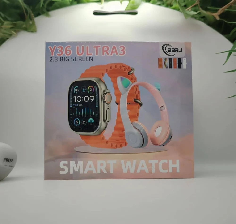 Ağıllı saat Y36 Ultra Black Strap 6in2 Big H Narıncı, iOS uyğun, ürək ritminin göstəricisi - Y36 Ultra 6N2