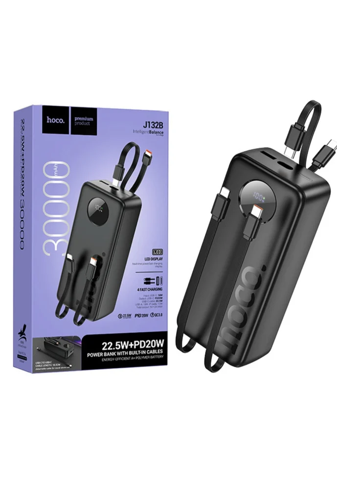 Xarici akkumulyator Hoco J132B 30000 mAh black