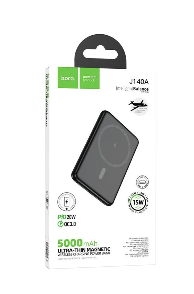 External Power Bank Hoco J140A 5000 mAh Black