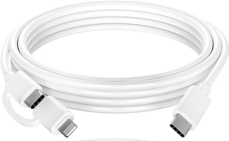 Кабель USB MQKJ32M USB -C to Type -C and Lightning 60W Charge 1M