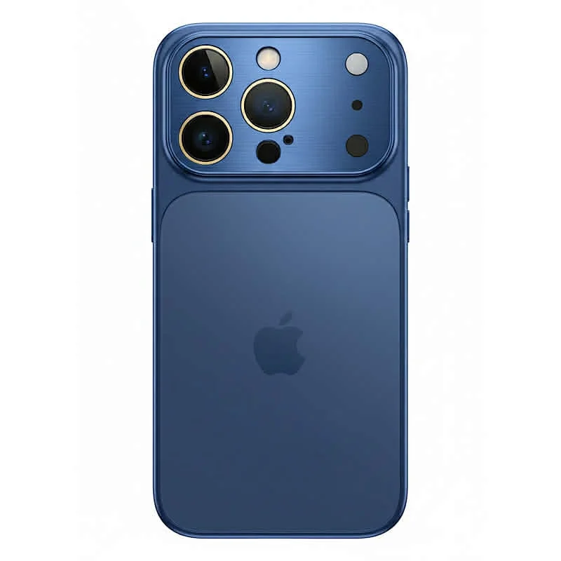 Чехол AG Glass для смартфона iPhone 15 Pro Max, тёмно-синий - 3
