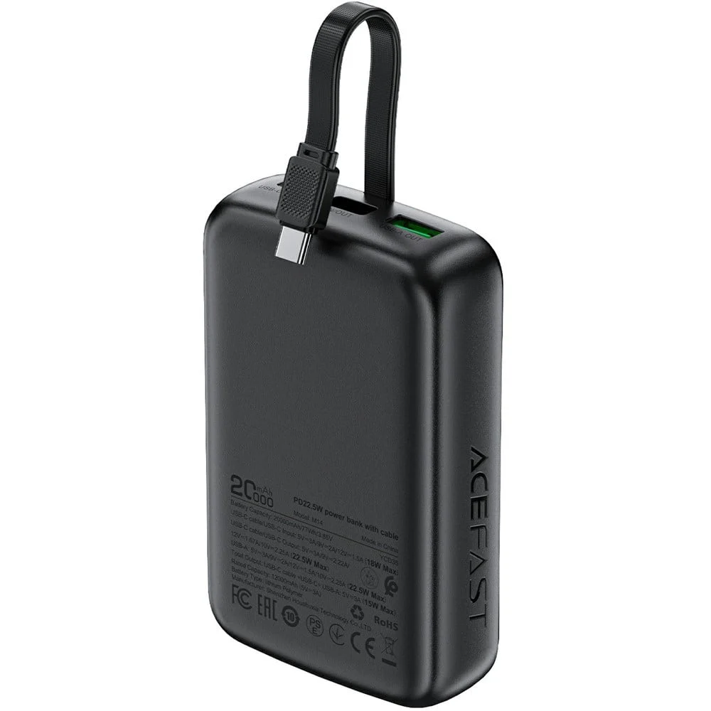 Acefast M14 20000mAh PD22.5W External Battery Black - 3