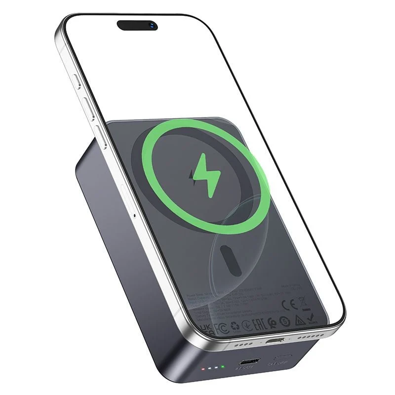 Hoco J160B EG-96647 20000 mAh MagSafe Dış Güç Bankası Metal Gri - 5