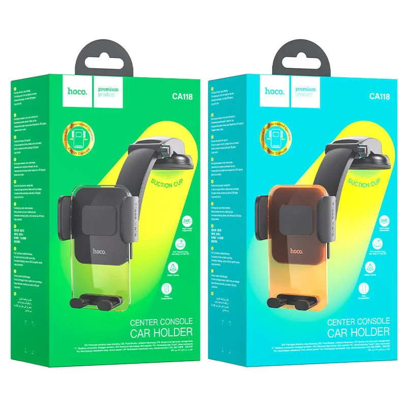 Car Phone Holder Hoco CA118, Black - 2