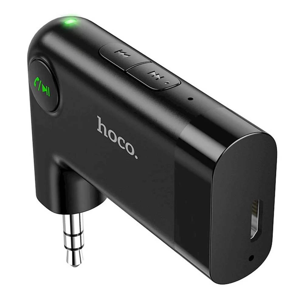 FM передатчик для автомобилей Hoco E53 AUX Wireless, Черный