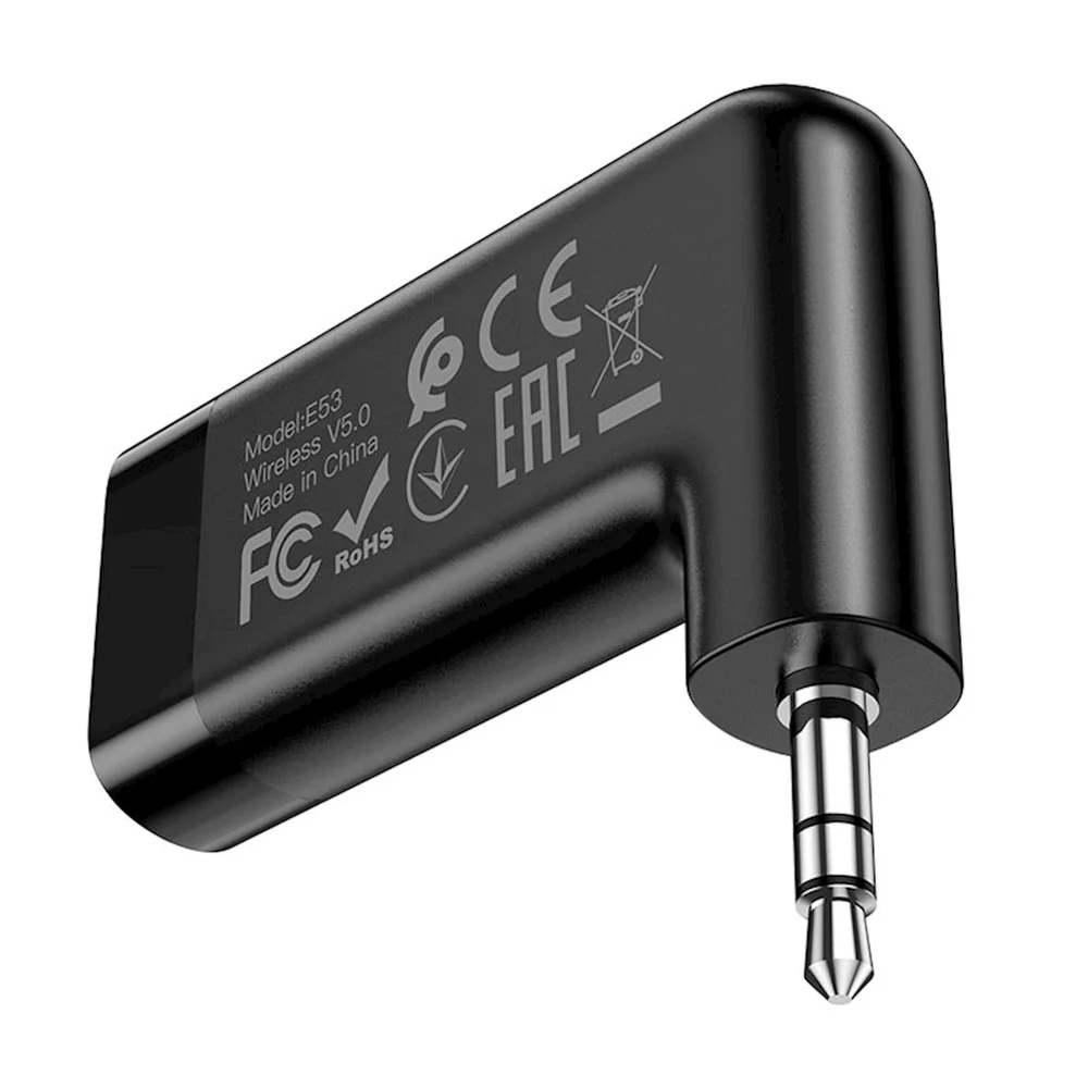 FM передатчик для автомобилей Hoco E53 AUX Wireless, Черный - 3