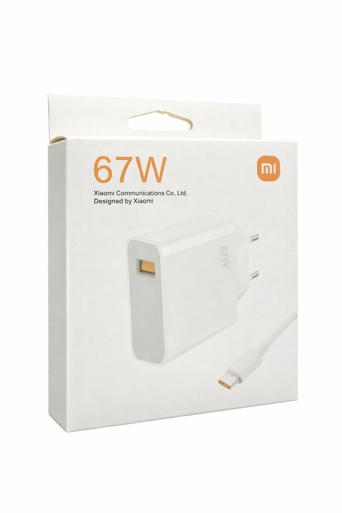 Network Power Adapter No Brand USB-C 67W, White - 2