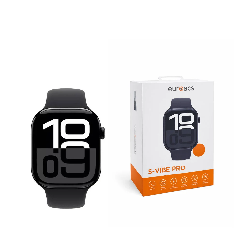 Akıllı Saat Euroacs S-Vibe Pro, Siyah