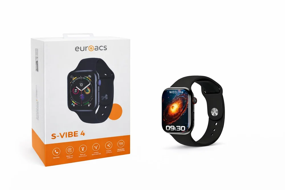 Ağıllı saat Euroacs S-Vibe 4, Black