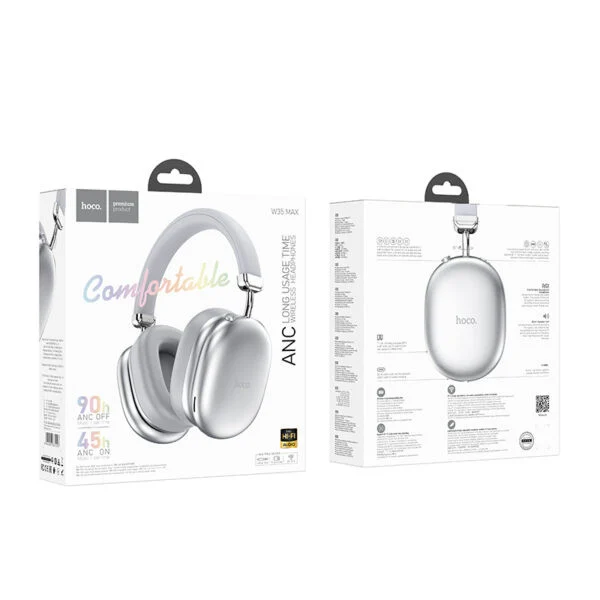 Simsiz qulaqlıq Hoco W35 Max ANC Silver