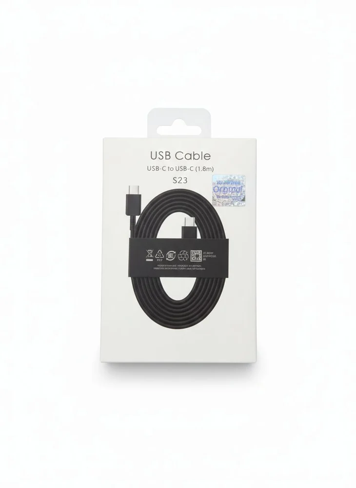 USB Cable S23 Type-C - Type-C 1.8 m Black