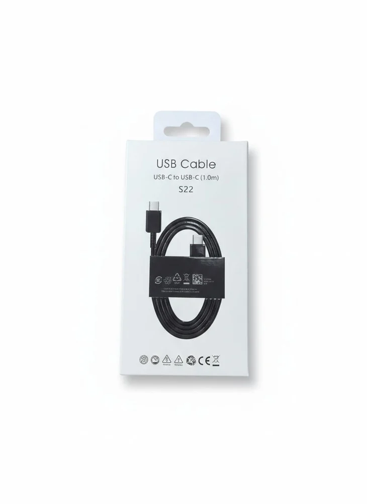 USB Cable S22 Type-C - Type-C 1 m Black