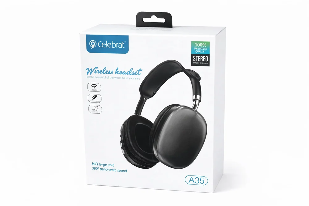 Wireless Headphones Celebrat A35 Stereo Black - 2