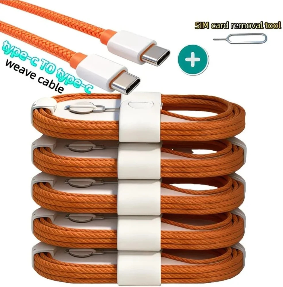 Cable USB Type-C to Type-C 60W, Orange