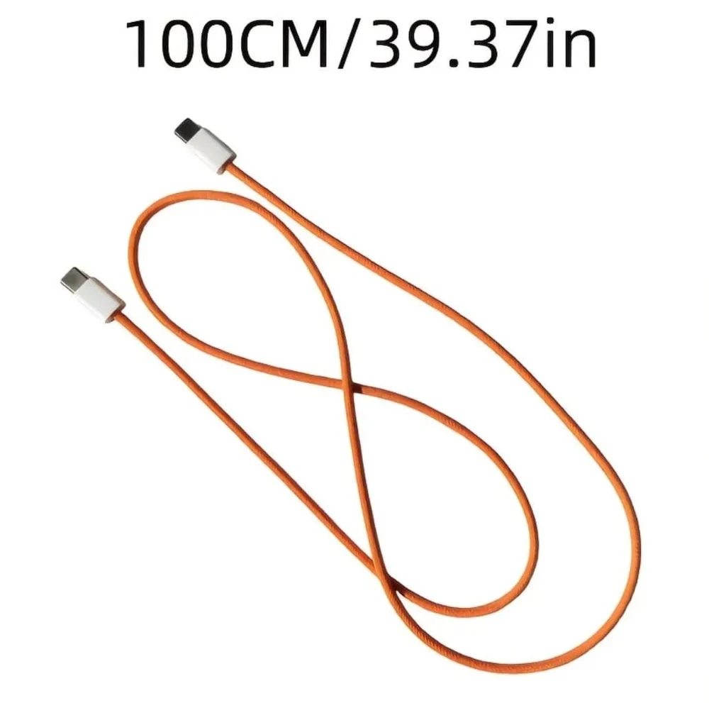 Cable USB Type-C to Type-C 60W, Orange - 4