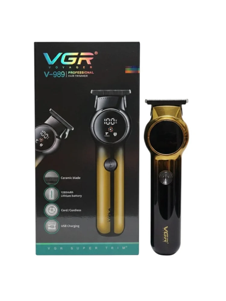 Устройство для ухода за лицом VGR Voyager V-989 Black, 1220mAh литиевый аккумулятор, 180 минут времени работы, 7000 об/мин - VgrBest5