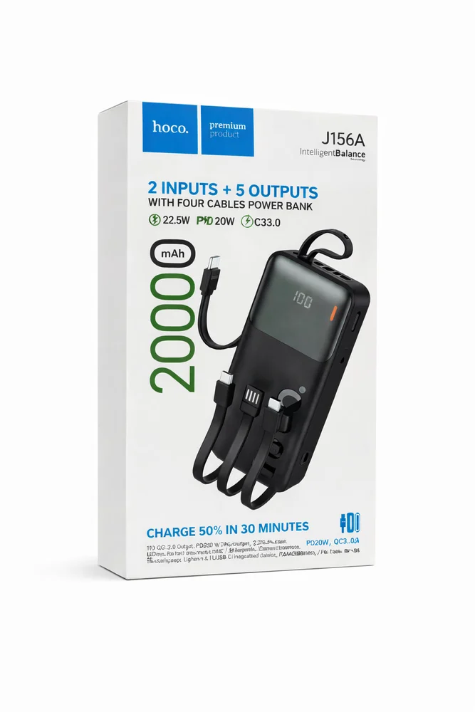 Dış batarya Hoco J156A 20000 mAh, Siyah - 2